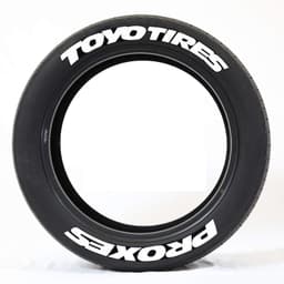 image-Deoukana 3D Car Tire Sticker - English Letters, 8 Pieces, PVC, 3.5cm