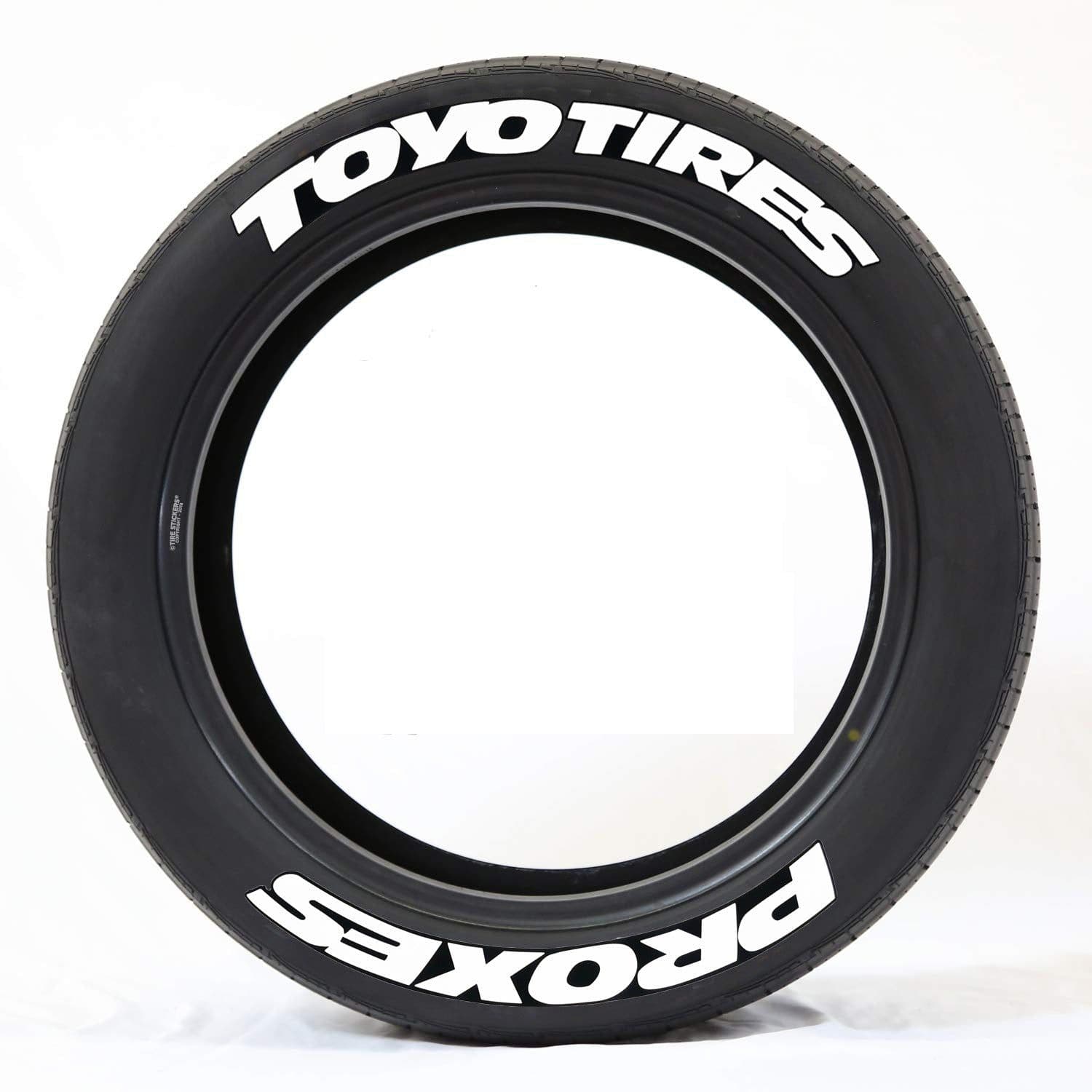 image-Deoukana 3D Car Tire Sticker - English Letters, 8 Pieces, PVC, 3.5cm