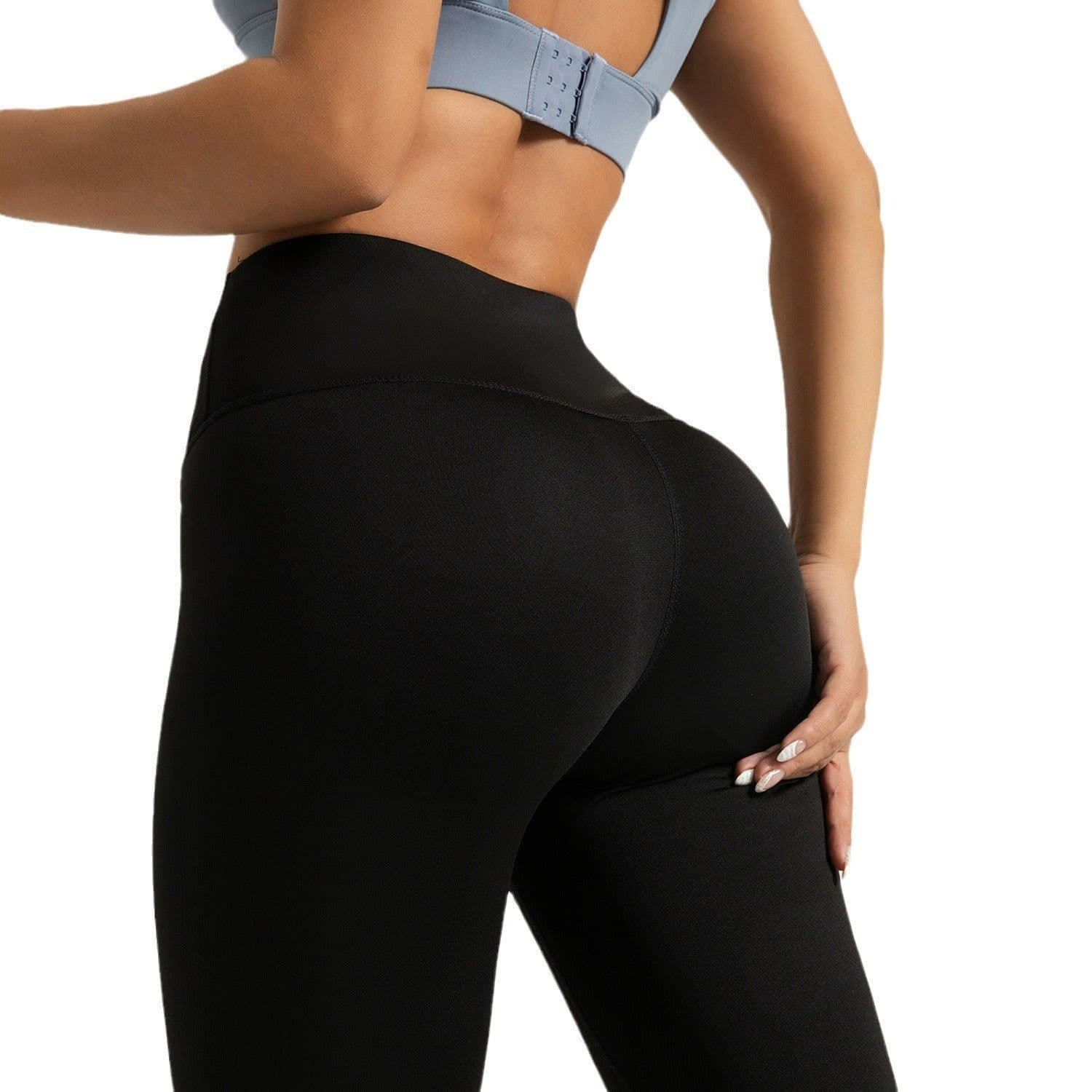 image-Peach High Waist 7-Point Yoga Pants - Quick Dry