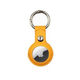 image-Aikefei AirTag PU Leather Keychain Case - Gold, In Stock