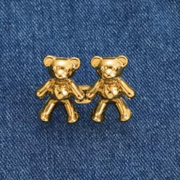 image-Bear Waist Buckle - Yellow Metal No-Hole