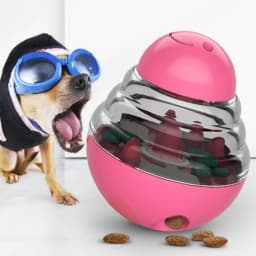 image-Pet Products Factory Wholesale Company New Dog Biting Toys Tumbler Feeder Leaky Eating Ball