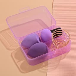 image-Beauty Egg Makeup Sponge Set - Foundation Brush & Powder Puff