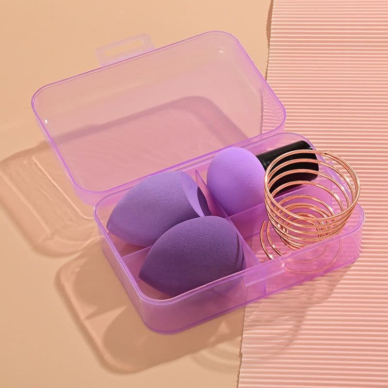 image-Beauty Egg Makeup Sponge Set - Foundation Brush & Powder Puff
