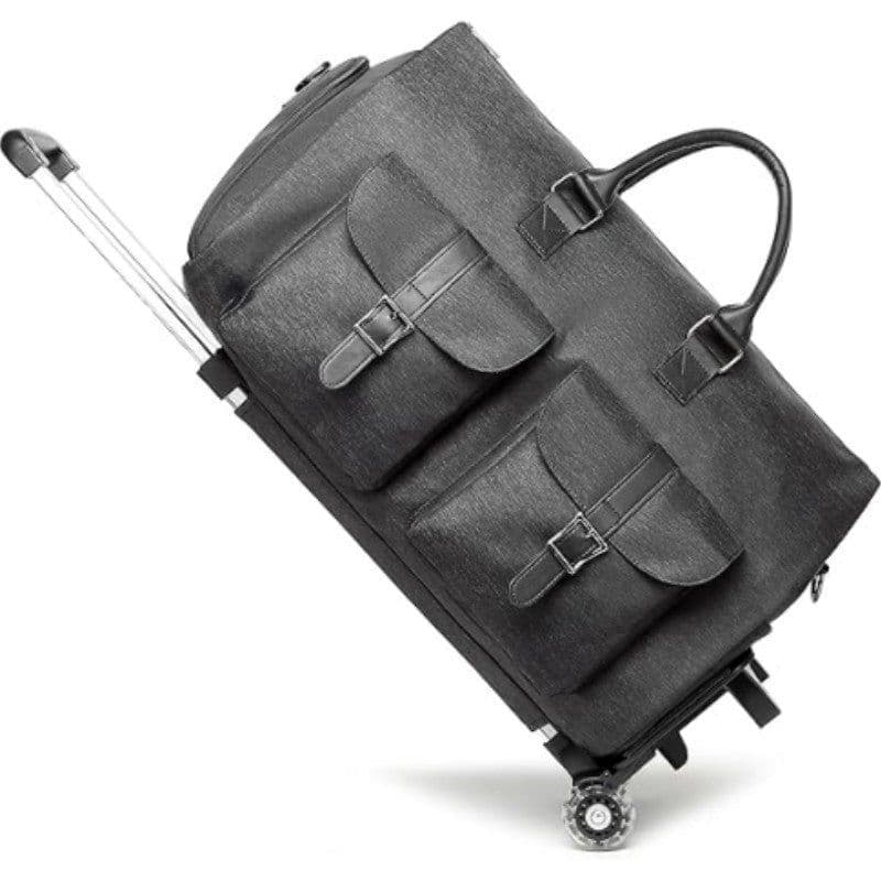 image-Trolley Convertible Folding Travel Bag - Brown 55L