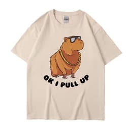image-Cross-border independent station new summer cartoon cute Harajuku style printed cotton short-sleeved men's and women's T-shirt tops