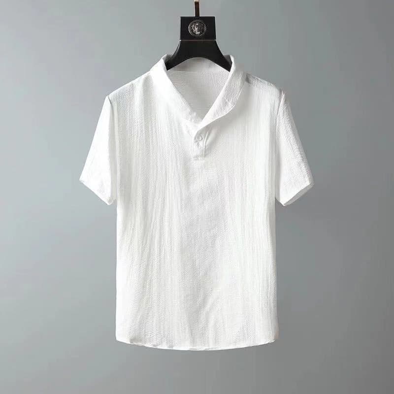 image-Men's Casual Suit Short-Sleeve - White/Black