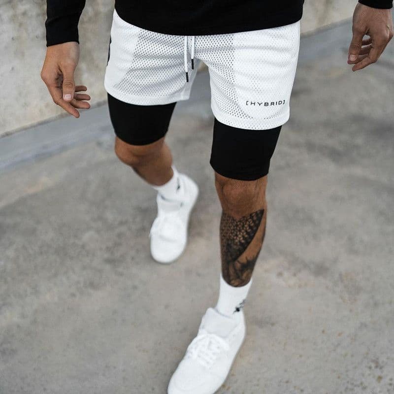 image-Muscle Aesthetics Men's Basketball Shorts - Black Slim Fit