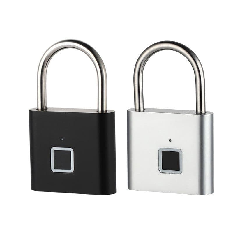 image-Smart Fingerprint Padlock Outdoor Waterproof Antirust Padlock Smart Electronic Padlock Head Door Anti-theft Combination Lock Cabinet