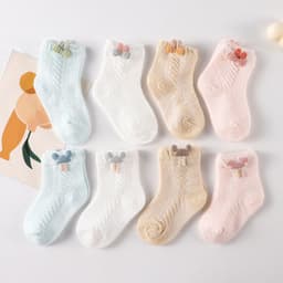 image-Newborn socks baby summer thin section baby boneless super cute cute middle tube socks 0-6 months wholesale baby