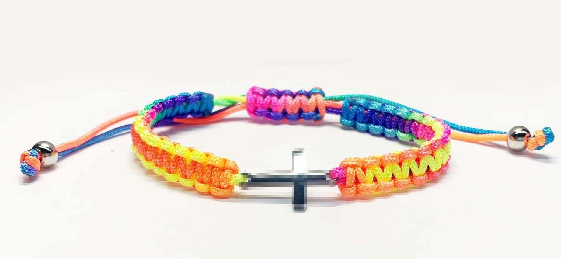 image-Stainless Steel Cross Bracelet Adjustable