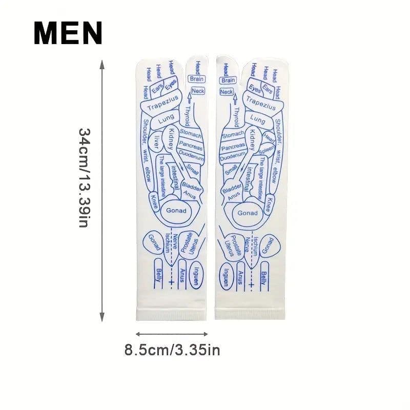 image-Cross-border Warp socks English acupuncture point socks meridian socks Chinese heritage massage socks spot