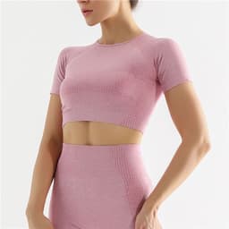 image-Fitness Yoga Pants - Claret High-Waist Shorts, L, Breathable