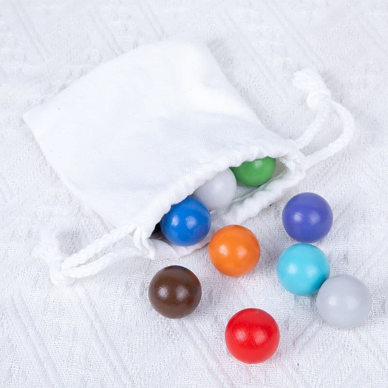 image-Wooden Bead Matching Game for Kids, 3-6 Years Color Recognition Toy