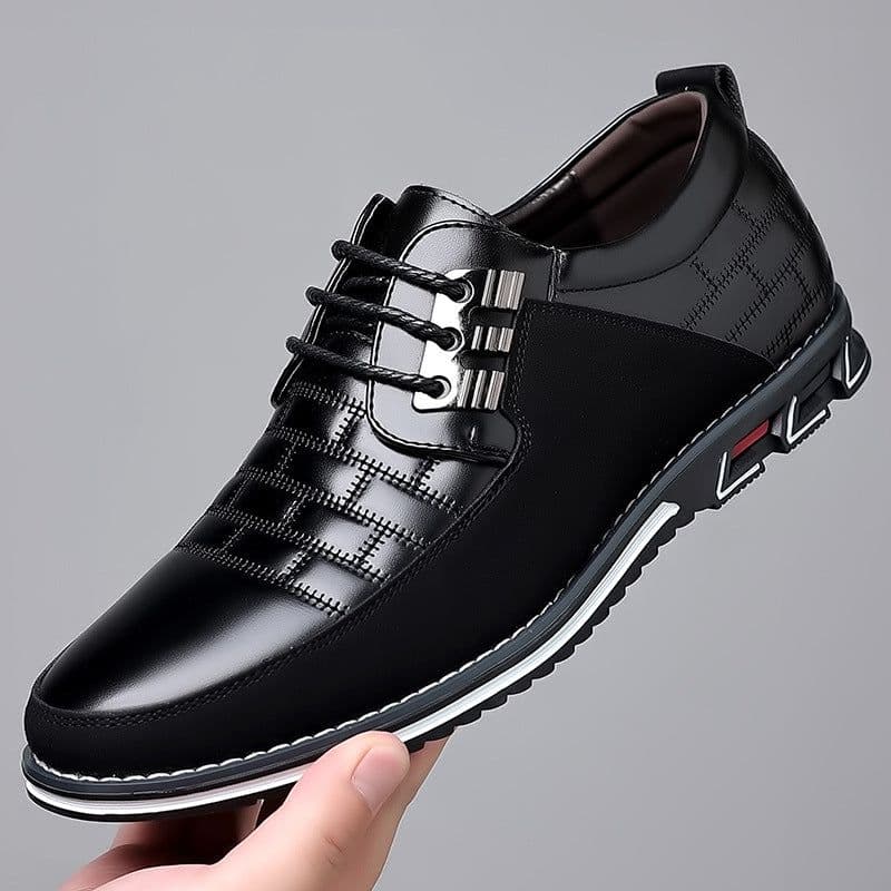 image-Milton 9906 cross-border three-color large-size casual leather shoes OPP bag packaging without shoe box 38-52 in stock