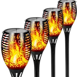 image-Cross-Border Solar Flame Light 12LED Torch Outdoor
