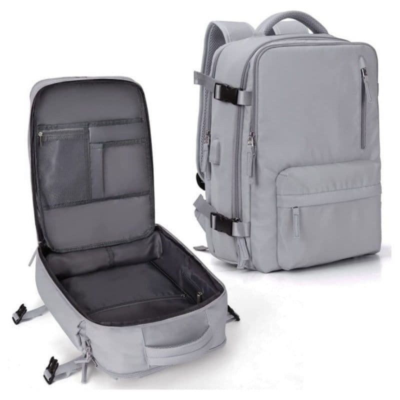 image-USB Rechargeable Travel Backpack 20-35L Off White