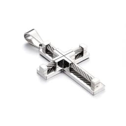 image-Cross Pendant Necklace - Stainless Steel Men's