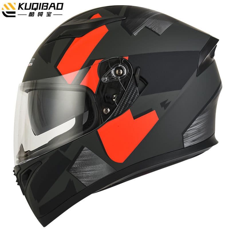 image-Coolqibao Motorcycle Full-Face Helmet Bluetooth XXL Gray