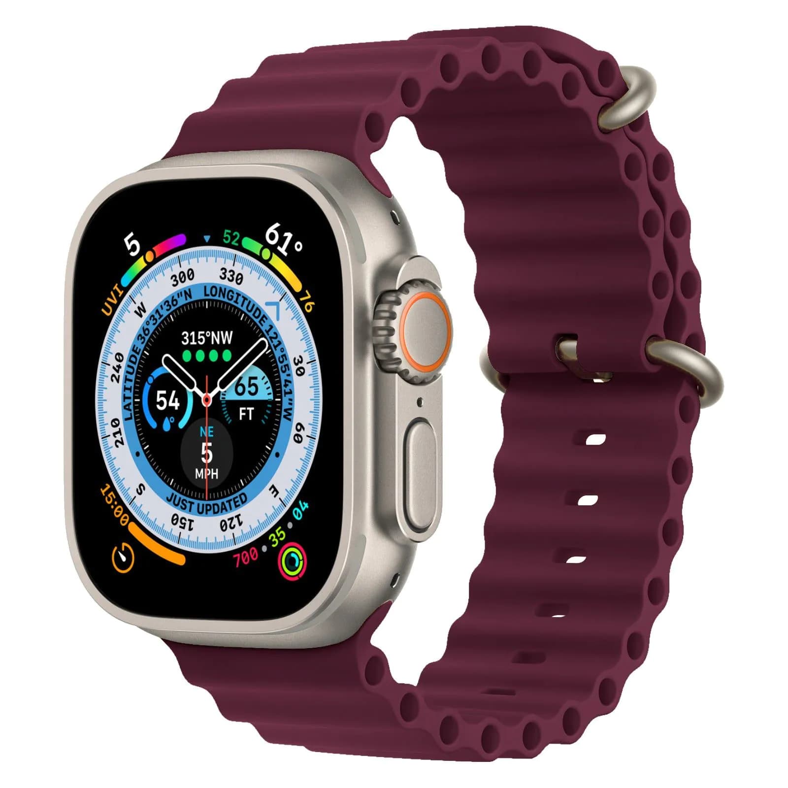 image-Apple Watch Marine Silicone Strap Universal Compatible