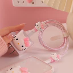 image-Girl's heart is suitable for Apple data cable protective cover ~ 20w mobile phone 11 charger head iphone13 shell ipad12