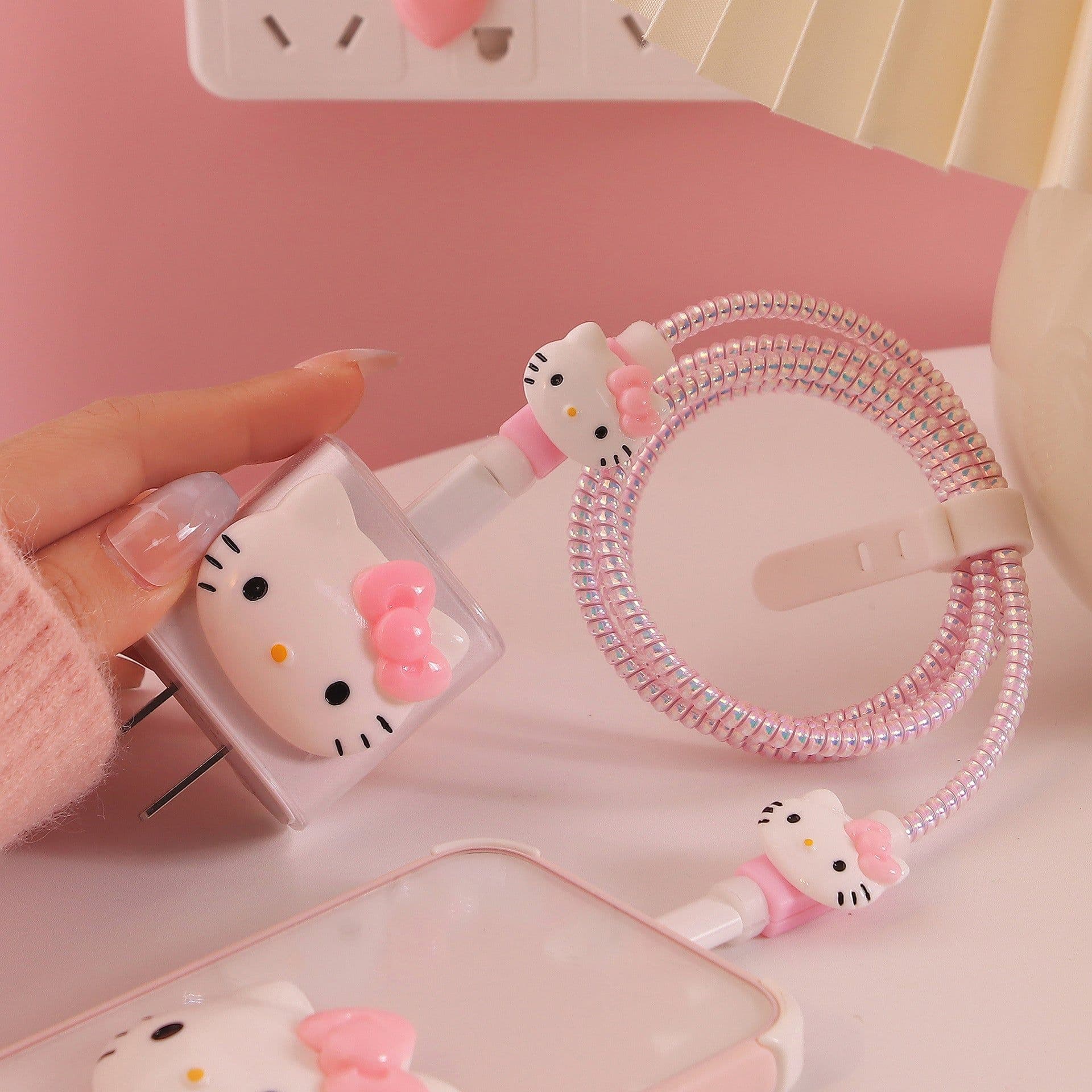 image-Girl's heart is suitable for Apple data cable protective cover ~ 20w mobile phone 11 charger head iphone13 shell ipad12