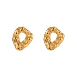 image-Meng JIA Stainless Steel Hoop Earrings - Gold