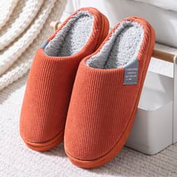 image-Unisex Thick-Soled Winter Cotton Slippers, Green, Size 38-39