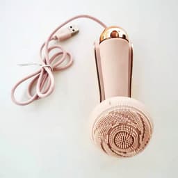 image-Electric Facial Cleanser Brush - Deep Pink Rotating