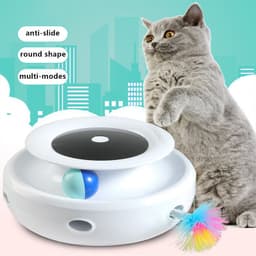 image-Funny Automatic Feather Cat Toy - Electric Self-Happling