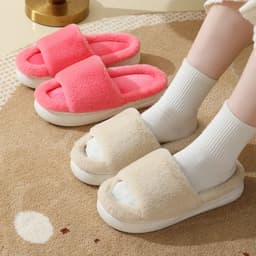 image-Women's Winter Slippers 2023 Cozy Indoor Warm Anti-slip Couples Slippers