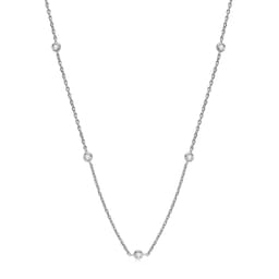 image-AINUOSHI Moissanite Necklace, 925 Silver, 0.3ct, European Style, 21-50cm