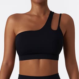 image-Inclined Yoga Bra - Shockproof Running Fitness Vest Top for Women
