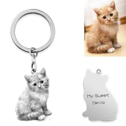 image-Pet Photo Keychain - Titanium Steel Customizable