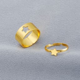 image-European Retro Couple Airplane Love Ring - Simple Hollow Design, Adjustable, Alloy Jewelry for Women
