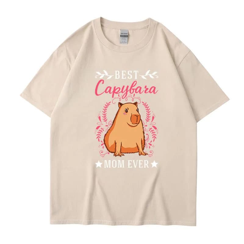 image-Cross-border independent station new summer cartoon cute Harajuku style printed cotton short-sleeved men's and women's T-shirt tops