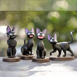 image-Black Cat Gigi Blind Box Ornament - Set of 6 PVC Figures