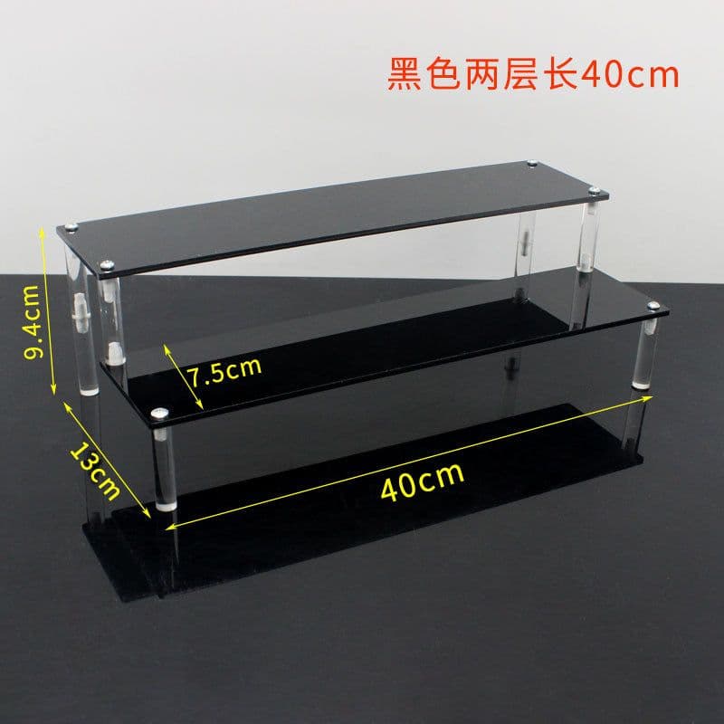 image-Acrylic Ladder Display Rack - Multi-Layer Transparent