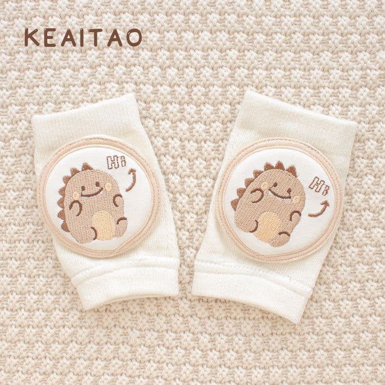 image-Cute baby knee pads for boys and girls crawling protective gear baby toddler anti-fall pure white sponge elbow pads summer thin