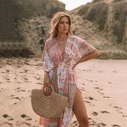 image-2022 Bohemian Printed Beach Dress Women