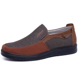 image-Men's Casual Shoes - Brown Flat Heel Size 50