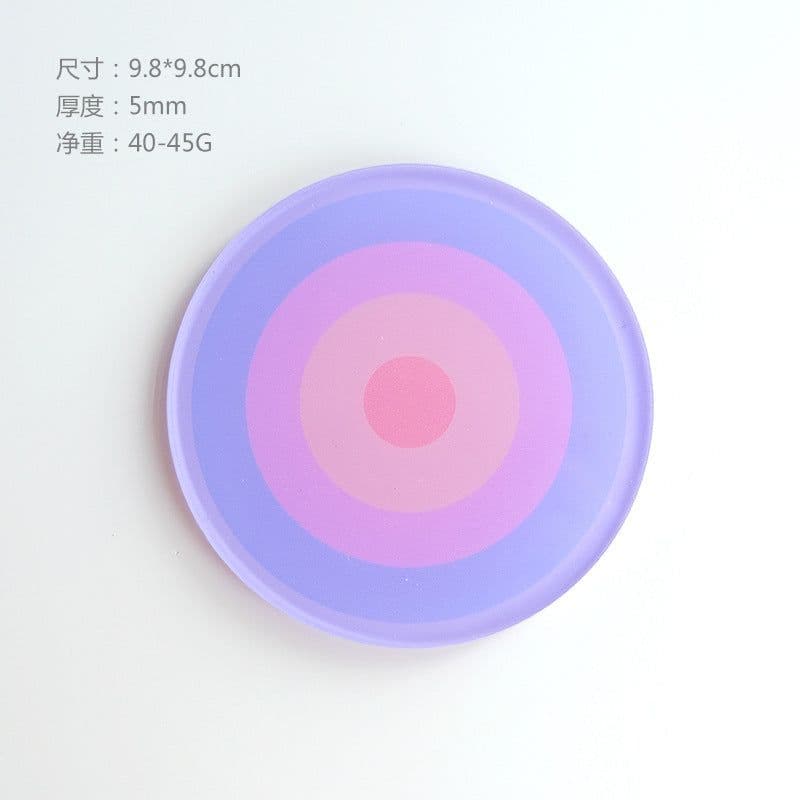 image-Simple Acrylic Coaster - Heat Insulation