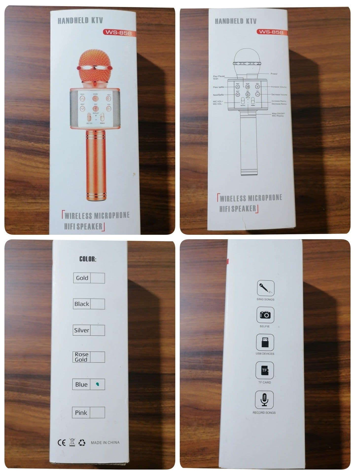 image-Wireless Bluetooth Karaoke Microphone - Silver Cardioid 5.0