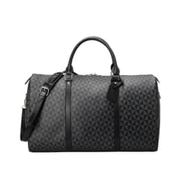 image-Women's Boston Travel Bag - Black PU Leather Weekender