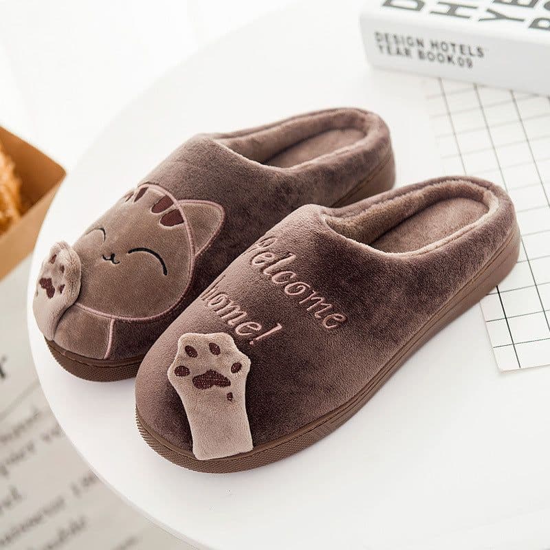 image-Cotton Slippers Women Men Couple Unisex Warm