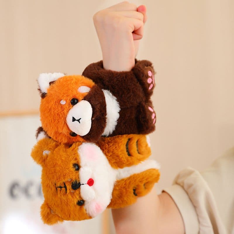 image-Zoo Red Panda Plush Toy - Animal Bracelet Slap Ruler Gift for Kids