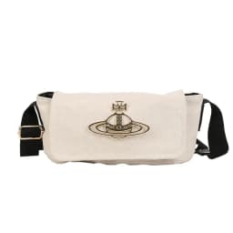 image-Retro Vintage Canvas Crossbody Bag, Brick Red, Large Saturn LOGO
