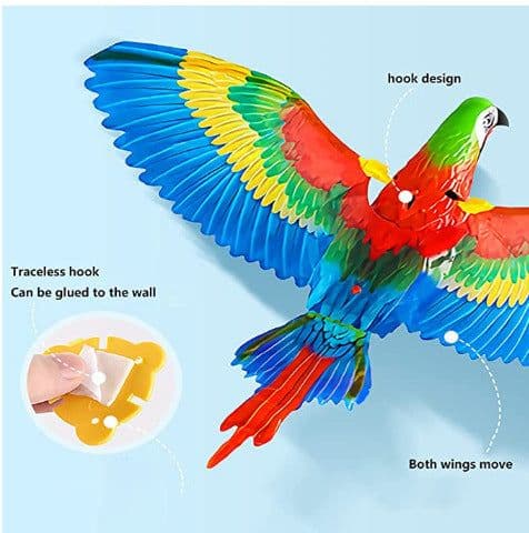 image-Street stall electric hanging wire flying eagle electric hovering bird electric parrot children's toy funny cat flying toy