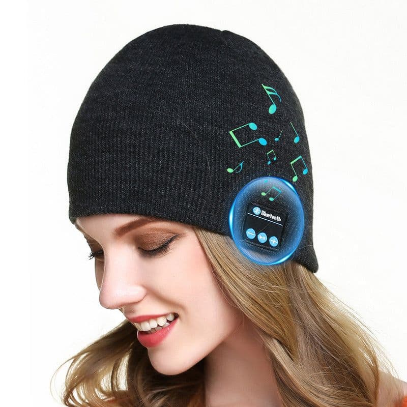 image-Chuangli Bluetooth Knitted Hat - Black Winter