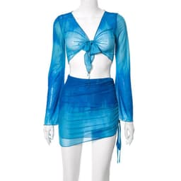 image-R21ST129 Tie-Dye Mesh Skirt - Women's Beach